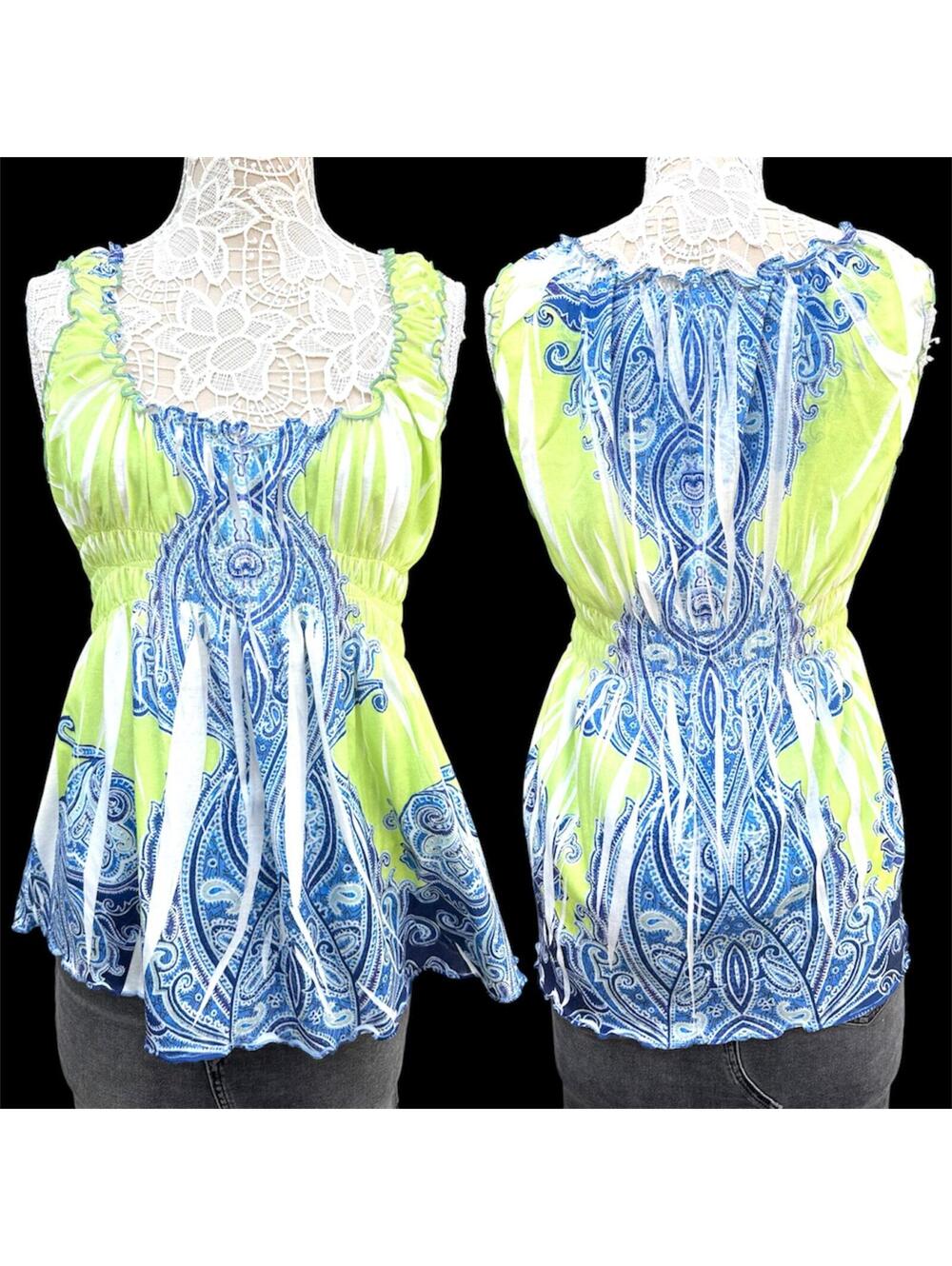 Sleep and Let Sleep Cyber Boho Babydoll Top